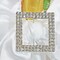 Square Rhinestone Chair Sash Buckle for Wedding Decor 2 Inch Width